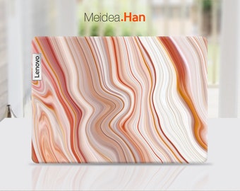 Funda para Lenovo Thinkpad con textura de mármol, vinilo rojo, regalo para mujer, para Lenovo Slim, Legion, Ideapad, Yoga, Thinkbook y Thinkpad.