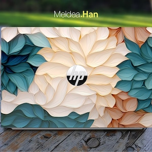 Laptop Skin Hp Probook Vinyl Decal Personalized Customizable White Aesthetic Floral  Design For Spectre Envy Victus Omen Elite Probook