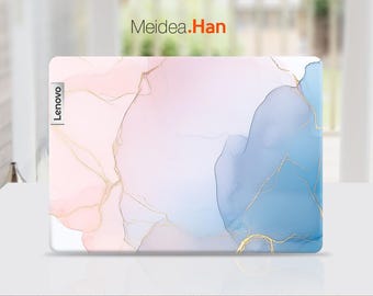 Lenovo 2 in 1 Laptop Skin Custom Vinyl Decal Gift for Gril Unique Marble Design Art Style for Legion Yoga Thinkpad Thinkbook Ideapad Series
