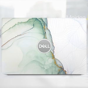 Naklejka na laptopa Dell G15 w kolorze zielonym Simple Lines Xps 13 Personalizowana, dostosowywana naklejka winylowa do Xps Latitude Inspiron Vostro Precision zdjęcie 1