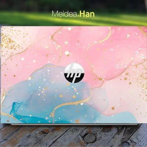 Hp 16 Inch Laptop Skin Accessories Personalized Gift Custom Sticker Pink Marble Design for Spectre Envy Pavilion Victus Omen Elite Probook
