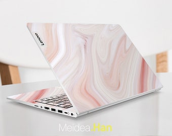 Lenovo Laptop Skins Ideapad 3 Personalized Gift Pink  Simple Lines Marble Vinyl  For Lenovo Slim Legion Ideapad Yoga Thinkbook Thinkpad