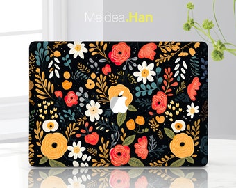 Decalcomania personalizzata personalizzabile, motivo floreale, regalo per madre, Mac Air, adesivo, protezione per laptop, display artistico, skin per MacBook