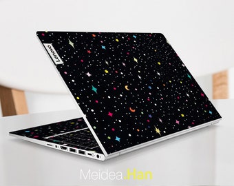 Skin para portátil Lenovo Ideapad Flex 5 14, vinilo artístico negro personalizable, regalo para ella, para Lenovo Slim Legion Yoga Ideapad Thinkbook