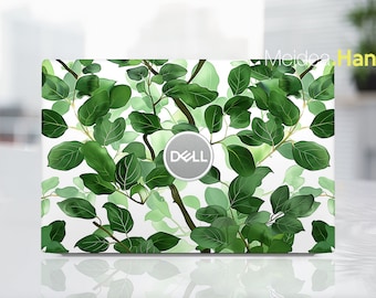 Dell Laptop Skin Gifts for Her Personalized Gift Green Leaves Design Vinyl for Xps Latitude Inspiron Vostro Precision