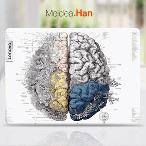 Lenovo IdeaPad Slim 3 15ABR8 Skin Custom Sticker Geek Gift Brain Design Vinyl Decal for Lenovo Slim Legion Ideapad Yoga Thinkbook Thinkpad
