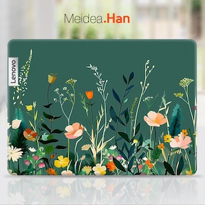Lenovo Yoga Skin Laptop Lid Custom Sticker Personalize Gift Floral Design Vinyl Decal for Lenovo Slim Legion Ideapad Yoga Thinkbook Thinkpad