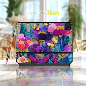 Smart Folio Tablet Gen 10 Decal Apple Pencil Skin Embroidery Pattern Gift for Her Magic Keyboard Smart Keyboard Folio Magic Keyboard Folio