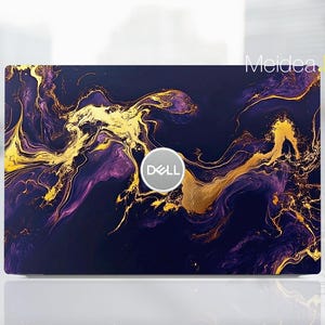 Dell Latitude 5430 Laptop Skins Custom Decals Gifts for Women Dark Purple Marble Design for Xps Alienware Latitude Inspiron Precison Vostro