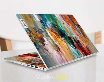 Personalized Name Laptop Skins Lenovo Thinkpad  14 Inch Custom Decal Abstract Oil Painting For Slim Legion Yoga Thinkbook Ideapad Thinkpad