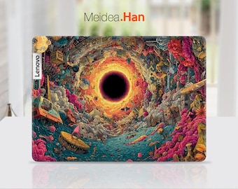 Lenovo Skin for IdeaPad 1 15AMN7 Personalized Gift Colorful Black Hole Design Vinyl Decal for Slim Legion Ideapad Yoga Thinkbook Thinkpad