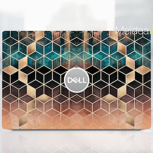 Dell Xps 15 Skin Gold Geometric Design Personalized Gift 3M Vinyl Decal for Xps Latitude Inspiron Vostro Precision