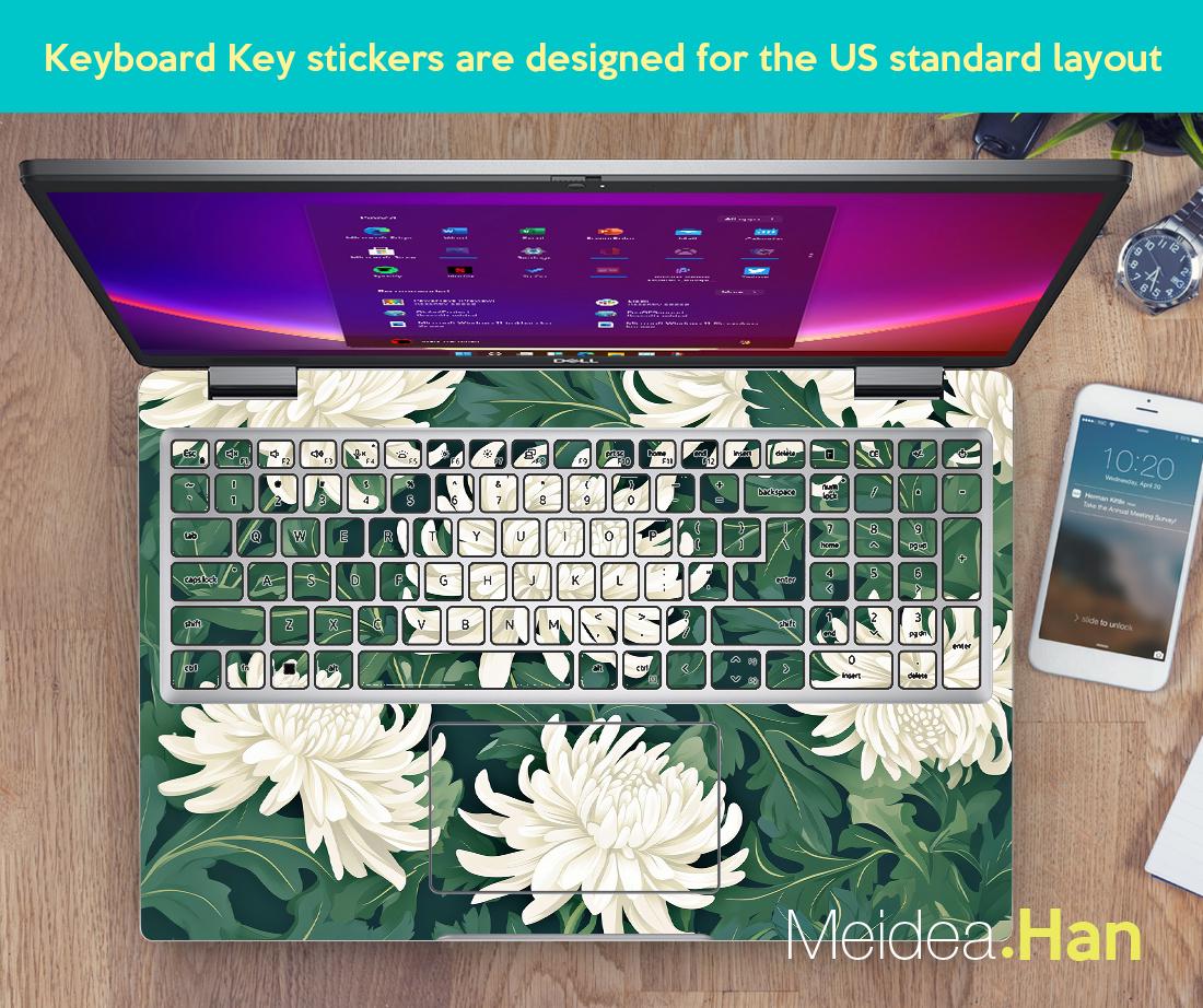 Dell Laptop Skin Inspiron 16 7640 Personalize Gift Custom Decal White ...