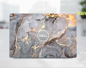 Dell Xps 15 Laptop Schutzhülle Personalisierte anpassbare graue Marmormalerei Vinyl für Xps Latitude Inspiron Vostro Präzision