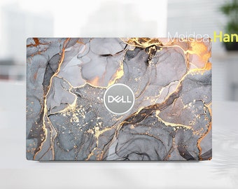 Dell XPS 15 laptop beschermende huid gepersonaliseerde aanpasbare grijze marmeren schilderij vinyl voor Xps Latitude Inspiron Vostro Precision