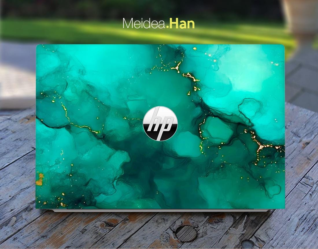 Hp Laptop Protection Stain Prevention Skin Art Decal Green Unique Design Vinyl Sticker for Specter Envy Pavilion Victus Omen Elite Probook