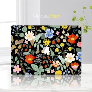 Macbook Air Skin Mother's Day Gift Art Flower Design Mac Pro 14  Stylish Apple Decal Art Gift Custom Vinyl Wrap Sticker Laptop Protector