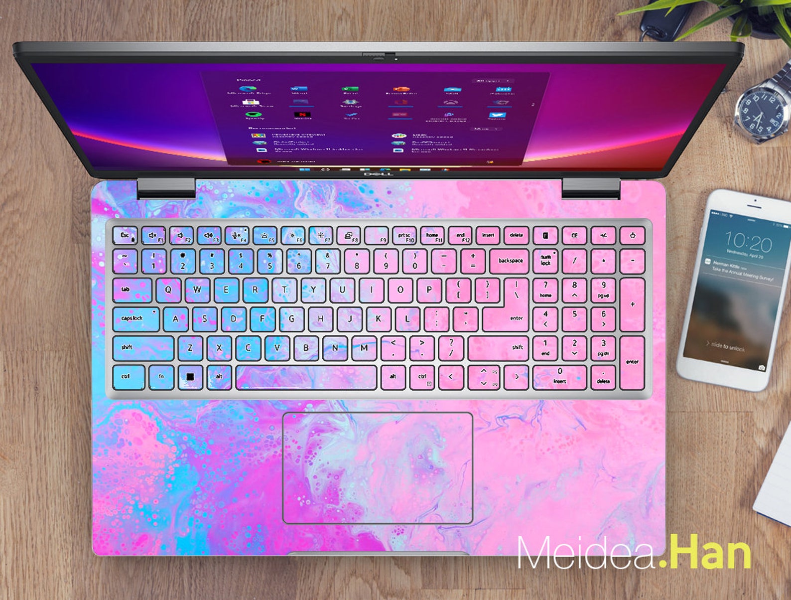Personalized Customizable Laptop Skins Dell Decals 15 Inch Colourful ...