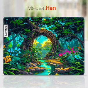 Laptop Skins Lenovo Yoga Accessories Forest Landscape Design Custom Gift Vinyl Decals for Legion Yoga Slim Thinkpad Thinkbook Ideapad Series