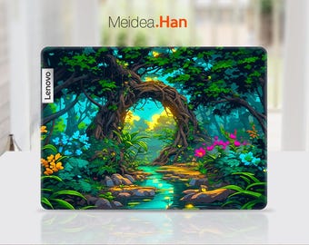 Laptop Skins Lenovo Yoga Accessories Forest Landscape Design Custom Gift Vinyl Decals for Legion Yoga Slim Thinkpad Thinkbook Ideapad Series