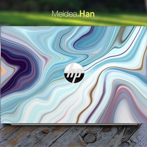 Hp Laptop Skin Hp Elitebook 840 G6 Skin Personalized Customizable Marble Curve Vinyl for Spectre Envy Pavilion Victus Omen Elite Probook