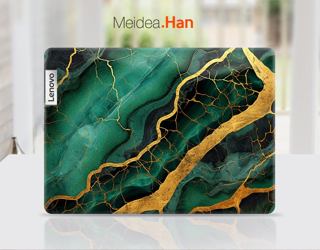 Laptop Skin Lenovo Ideapad Vinyl Decals Customizable Personalised Gold ...