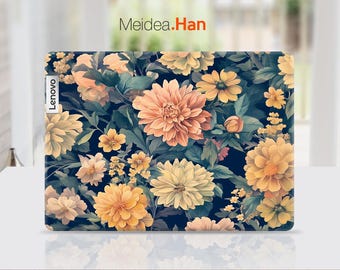 Pegatina de piel para Lenovo, regalo de Halloween, calcomanía artística personalizada, diseño de flores naturales para mujer, para Lenovo Slim, Legion, Ideapad, Yoga, Thinkbook y Thinkpad.