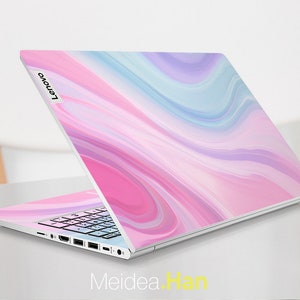 Lenovo Vinyl Decals Personalization Laptop Accessories Customizable Design Marble Texture For Legion Yoga Slim Thinkpad Thinkbook Ideapad