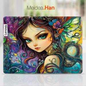 Custom Sticker Lenovo 2 in 1 Skin Elf princess oil painting style Vinyl Gift For Her For Lenovo Slim Legion Yoga Ideapad Thinkbook Thinkpa