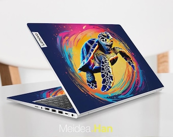 Laptop skin for Lenovo Thinkpad e16 Art Gift Colorful Cartoon Turtle Design Suitable for Lenovo Slim Legion Ideapad Yoga Thinkbook Thinkpad