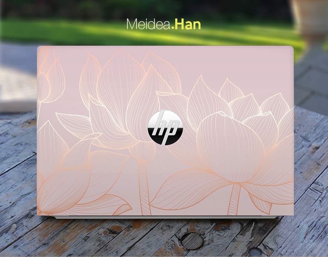 Rose Gold Hp Laptop Skin