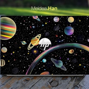 Hp Laptop Skin Gift for Her Personalized Customizable Aesthetic Abstract Planet Design For Spectre Envy Pavilion Victus Omen Elite Probook