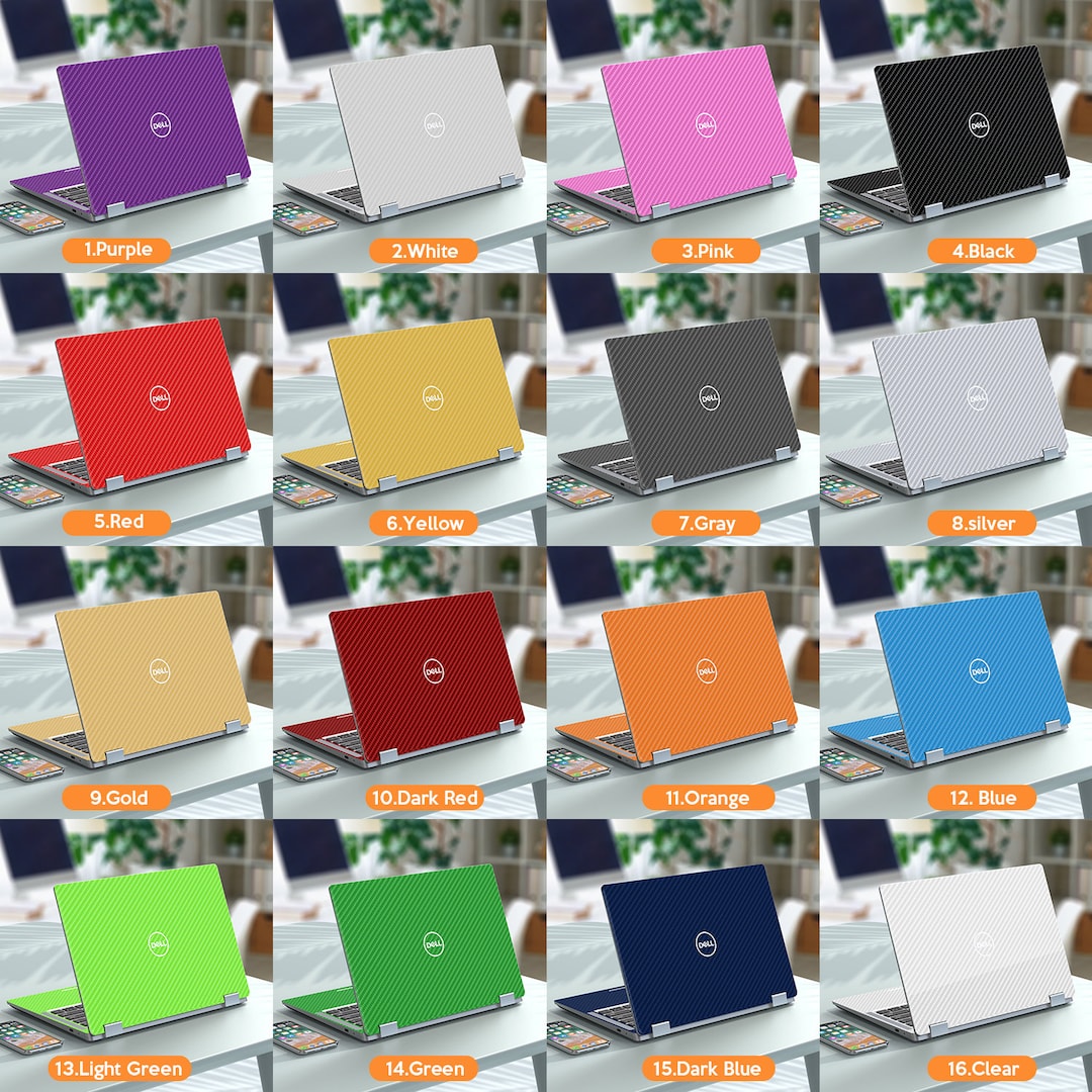 Carbon Fiber Solid Color Skin Dell Protection Skin Laptop Decal ...