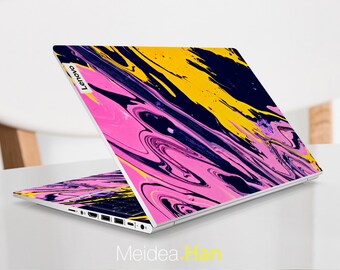 Custom Laptop Skins Lenovo Yoga Decal Personalization Abstract Pattern Color Blocking Design For Slim Legion Yoga Thinkbook Ideapad Thinkpad