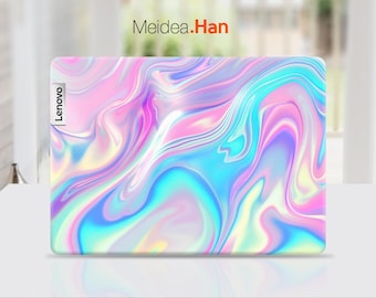 Adhesivo de vinilo personalizado para tapa de portátil, protector de accesorios Lenovo, diseño de color para Legion Yoga Slim Thinkpad Thinkbook Ideapad