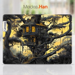 Lenovo Laptop Skin Protect Sticker Ancient Mysterious Tree House Design Vinyl Decal for Lenovo Slim Legion Ideapad Yoga Thinkbook Thinkpad