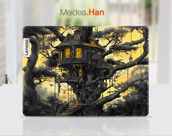 Lenovo Laptop Skin Protect Sticker Ancient Mysterious Tree House Design Vinyl Decal for Lenovo Slim Legion Ideapad Yoga Thinkbook Thinkpad
