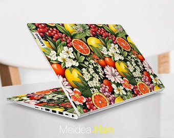 Vinilo personalizado para portátil Lenovo, diseño de frutas y flores para Yoga, Legion, Thinkpad y Thinkbook.