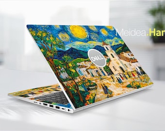 Dell Latitude 7430 Laptop Protective Film Personalized Oil Painting Village Design Gift for Xps Latitude Inspiron Vostro Alienware Precision