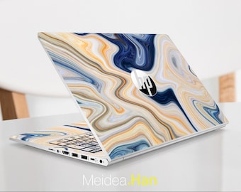 Hp Laptop  Skin G15 Personalized Customizable Marble Texture Black Abstract Vinyl  For Spectre Envy Pavilion Victus Omen Elite Probook