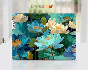 Thinkpad X1 2-in-1 Gen 9 Skin Custom Decals Cute Gift Art Lotus Design Vinyl Sticker for Lenovo Slim Legion Yoga Thinkbook Ideapad Thinkpad