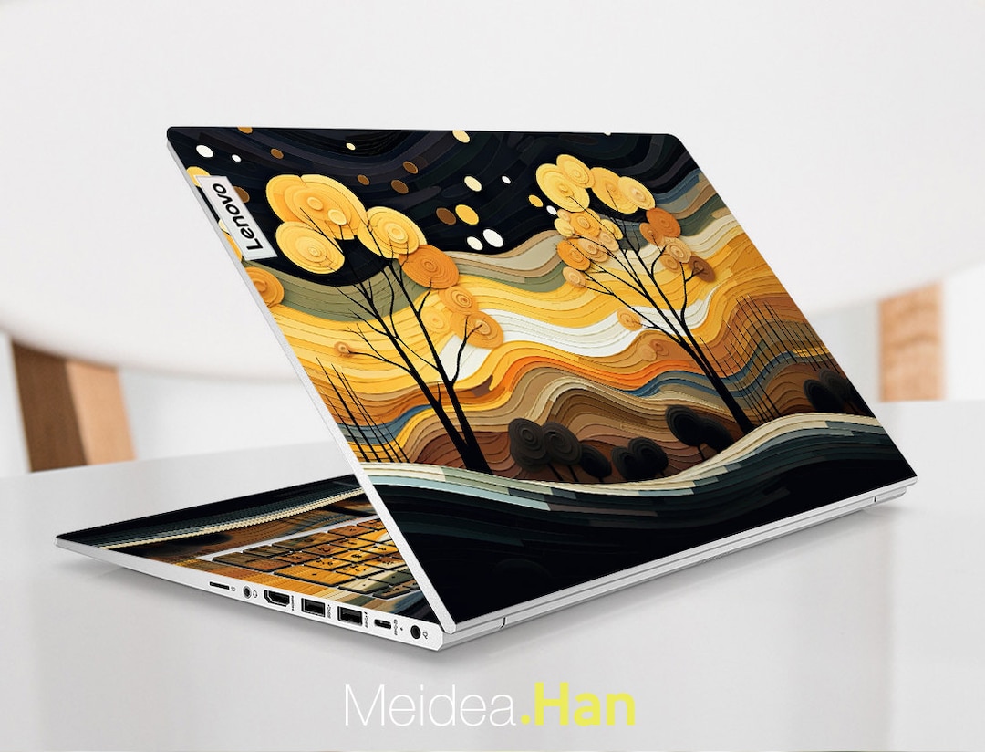 Laptop Skins Lenovo Yoga Vinyl Decal Personalized Customizable Golden