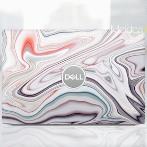 Dell Laptop Skin Latitude 5420  Personalized Customizable White  Marble Texture  For Xps Latitude Inspiron Vostro Alienware Precision
