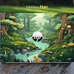 Handmade Laptop Film Cover Hp Noetbook Skin Customization Anime Design Green Forest For Spectre Envy Pavilion Victus Omen Elite Probook