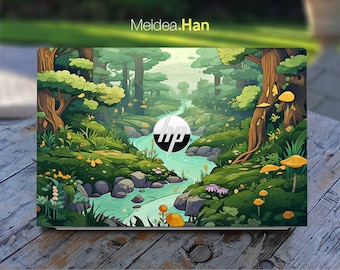 Handmade Laptop Film Cover Hp Noetbook Skin Customization Anime Design Green Forest For Spectre Envy Pavilion Victus Omen Elite Probook