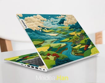 Lenovo Laptop Skin Ideapad Slim 3 15Abr8 Personalized Decal Custom Pastoral Pattern for Slim Legion Ideapad Yoga Thinkbook Thinkpad