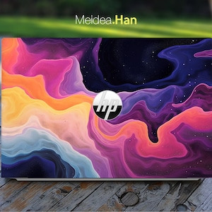 HP Laptop Skin EliteBook Personalized Customizable Romantic Purple sky Vinyl Sticker for Specter Envy Pavilion Victus Omen Elite Probook