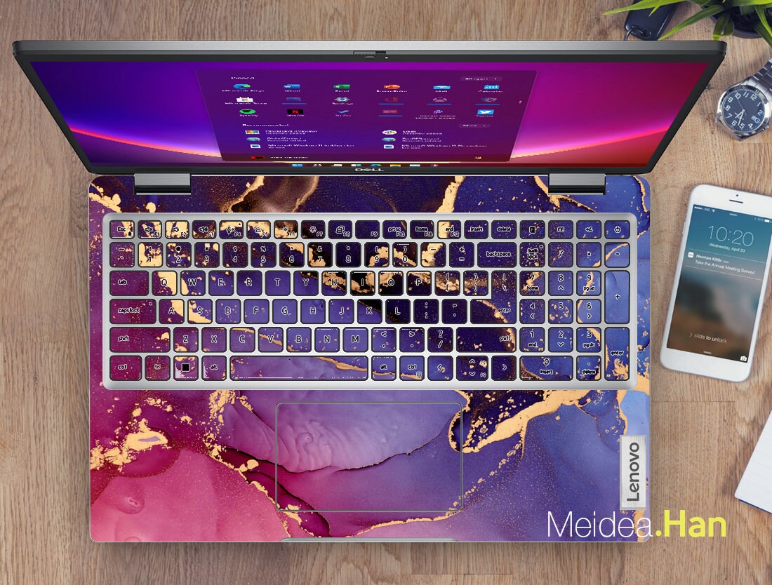 Lenovo Legion 5I Skins Laptop Decals Personalized Gift Purple Marble Lenovo Legion 5I Skins Laptop Decals Personalized Gift Purple Marble