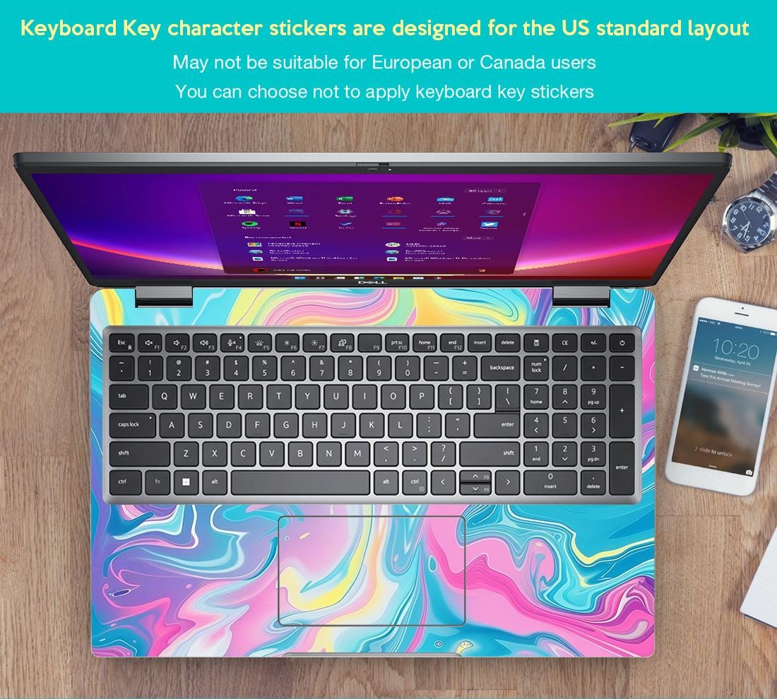 Plc Computer Decals Hp Notebook Pre-cut Custom Laptop Skins Personalized Gift Vinyl Decals ...