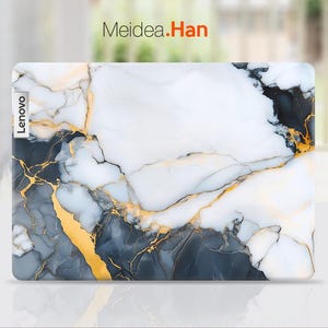 Laptop Skin Lenovo Protection Decal Gift For Bestie Custom Sticker Art Design Marble Texture For Slim Legion Yoga Thinkpad Thinkbook Ideapad